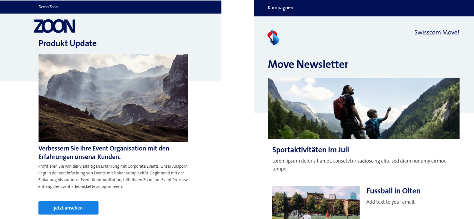 screenshot of Zoon Event Management Software